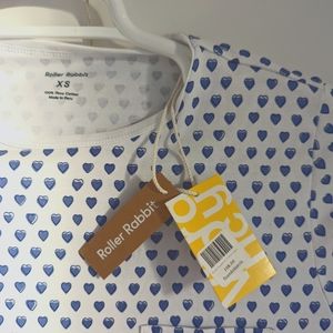 Brand New Roller Rabbit Heart T-Shirt Sleep Dress XS